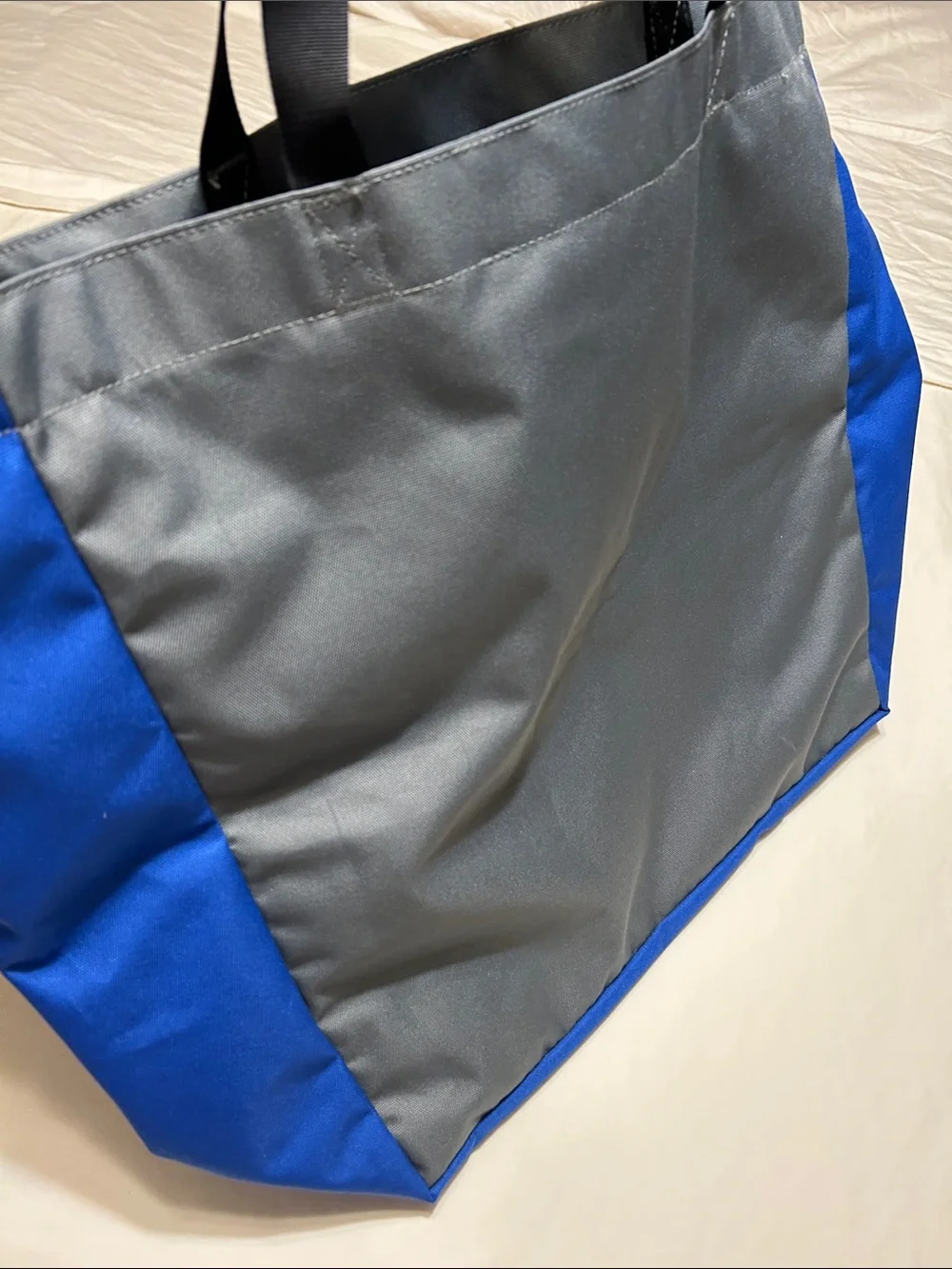 The North Face Gray and Blue Logo Tote